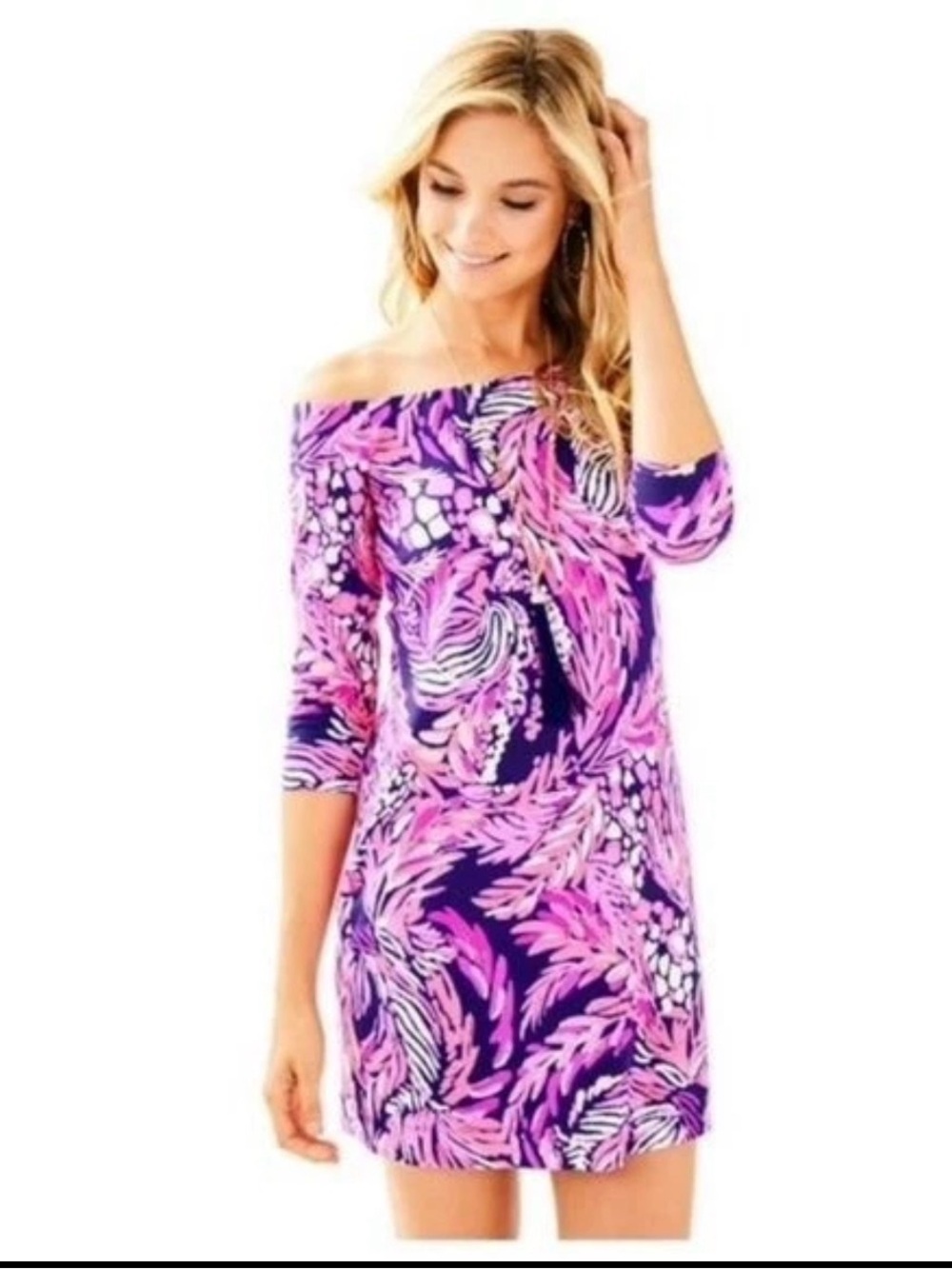 LIKE NEW! Off-Shoulder Lilly Pulitzer dress